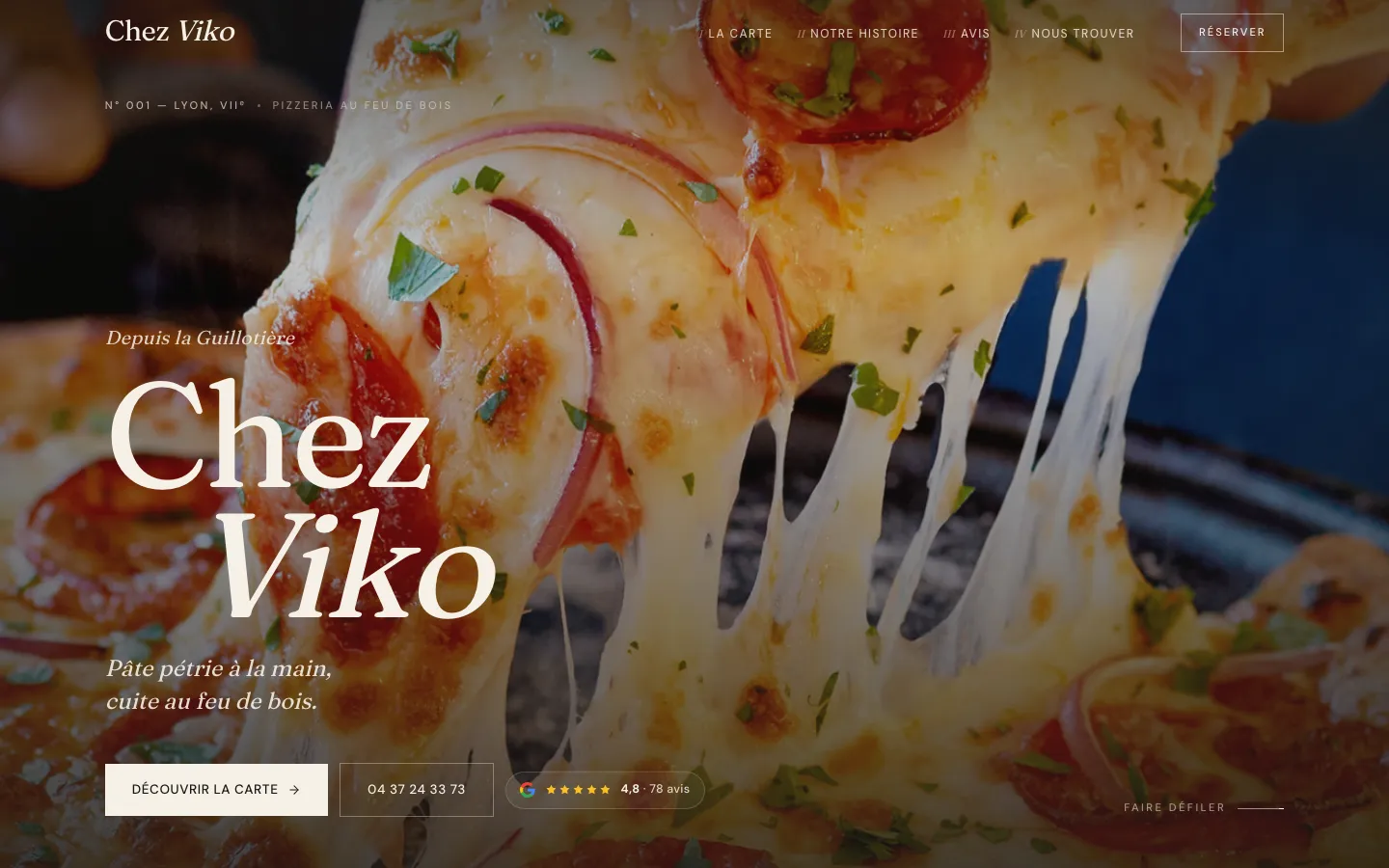 Chez Viko - exemple de projet web